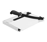 Taglierina a ghigliottina con lunghezza di taglio 30,5 cm e capacità di 10 fogli, tagliacarte professionale con barra guida, blocco lama di sicurezza e base in acciaio per casa, ufficio e scuola