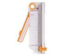 FISKARS Taglierina a rullo multimateriale FISKARS bypass, 30 cm / A4, Taglierina per materiali spessi come vinile, pelle, truciolato e cartone, Plastica/alluminio, Bianco/arancio, 1068570