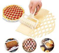 Taglierina a rullo, torta pizza biscotto pasta rullo reticolo domestico cottura pasticceria strumenti (plastica reticolo)