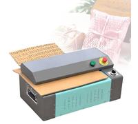 Taglierina ad espansione for cartone ondulato, larghezza 350 mm | Distruggidocumenti a strisce in rete for cartone, contenitore for rifiuti integrato, protezione facile da ripristinare