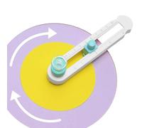 Taglierina circolare per carta | Strumento Rotary Compass Cutter per taglio preciso | Taglio preciso, scrapbooking -Strumento di carta con trasparente Artigianato fatto a mano