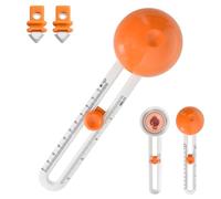 Taglierina Circolare Rotante Regolabile, Cutter Circular Paper Trimmer con Lame, Circular Paper Trimmer per Artigianato DIY, Taglieria Circolare per Carta Taglia Cerchi da 4-12 Pollici (Arancione)