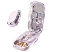 Taglierina compressa, Organizzatore portatile per tagliare i farmaci, tagliapiatti multifunzione per ospedale, lavoro, anziani, professionisti, adulti, infermieri, viaggi,