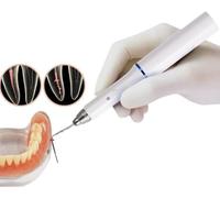 Taglierina Dentale Wireless per guttaperca a 4 Punte | Strumento per l'igiene Orale con Penna riscaldata Senza Fili con Dock di Ricarica Penna per otturazione della guttaperca dei Denti 110