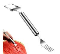 Taglierina di anguria - Forchetta per tagliare frutta | 2 in 1 in acciaio inox Gadget da cucina per tagliare frutta e preparare insalate, ideale per le occasioni all'aperto come le F