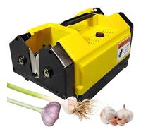Taglierina elettrica per radice di aglio, macchina per rimuovere lo stelo a doppia testa per aglio e cipolla, strumento efficiente per tagliare verdure a piena potenza, aiuto per la preparazione degli