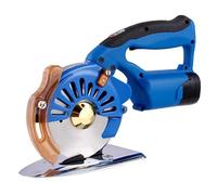 Taglierina elettrica rotativa for tessuti, tagliatrice for tessuti senza fili, 5 impostazioni di velocità e potente forbici elettriche con servomotore con 2 lame e batteria 2x2500mAh, for tagliare tes