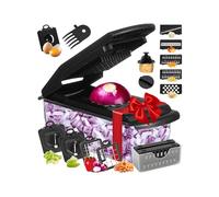 Taglierina - Food Dicer Hacker Con Contenitore, Utensili Multifunzione Manuale Macchina del formaggio, Utensili Da Cucina Trinciatrice Manuale Un Delicato Alimentare Patata Carota Aglio