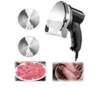 Taglierina Gyro Commerciale da 80 W, Taglierina Shawarma, capacità di Taglio 60 kg/h con 2 Lame, Spessore Regolabile 0-8 mm, per casa o Ristorante Wired
