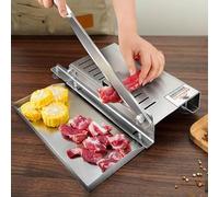 Taglierina manuale per carne, in acciaio inox, per ossa, pesce, pollo, manzo, carne congelata e verdure
