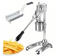 Taglierina manuale per frittura, in acciaio inox, con cestino fritto, per preparare cibi da cucina e casa