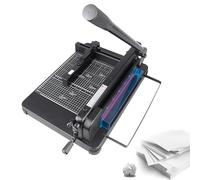 Taglierina manuale resistente, a ghigliottina industriale con capacità di 400 fogli, lama e righello di posizionamento, tagliacarte impilabile per stamperia