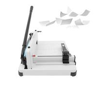 Taglierina manuale resistente, a ghigliottina industriale con capacità di 400 fogli, lama e righello di posizionamento, tagliacarte impilabile per stamperia