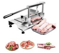 Taglierina manuale resistente per carne, affettatrice commerciale a ghigliottina per ossa, con vassoio, tagliatrice tubolare e costolette per pollo, anatra, maiale