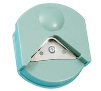 Taglierina per Angoli Verde in ABS e Acciaio, Raggio 3 MM | Rifinitore Manuale per Etichette e Cartoncino, per Scrapbooking, Ufficio e Aula, un Cutter Incluso
