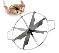 Taglierina per biscotti in acciaio con maniglia, non bastone per torte e pastrie divisori | Strumento rotondo per cuocere porzioni da dessert e formare