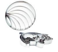 Taglierina per biscotti in acciaio | Cute Hog Conch Cutter | Two Sided Cookie Cutter Fondant Biscotti Cutters Molds for Baking Cake Craft Pastry Tray