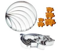 Taglierina per biscotti in acciaio , Swine Conch Baking Stamp, Two