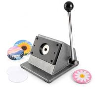 Taglierina per bottoni, layout da 44 mm per bottoni da 32 mm | Taglia grafica per badge, leva manuale a braccio lungo, foto su carta e carte in PVC