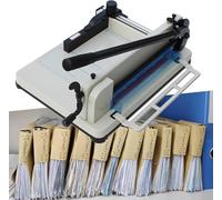 taglierina per carta, Taglierina industriale for carta - Resistente, taglia fino a 400 fogli con precisione, griglia di guida trasparente for, pelle, PVC