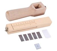 Taglierina per Cinturino, Striscia di Legno Regolabile e Cinturino per Cintura Taglierina per Taglio a Mano in Pelle Strumento Fai da Te con 5 Lame per Gioielli Fai da Te