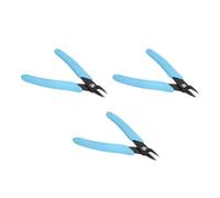 Taglierina per cuticole in acciaio inox, 3 pezzi, ripristino automatico con per nail art, salone di manicure (blu)