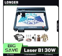 Taglierina per incisore laser Laser B1 30W più lunga, testa laser a 6 conduttori, area di incisione 450 * 440 mm, velocità 36000 mm/min, interfaccia Air Assist Laser B1 30W