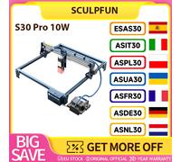Taglierina per incisore laser SCULPFUN S30 Pro da 10 W, assistenza aerea automatica, messa a fuoco laser da 0,06x0,08 mm, scheda madre a 32 bit, 410x400 mm, ugello di assistenza aerea ad alta