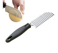 Taglierina per patatine ondulate, tagliaverdure in acciaio inox per patate e verdure, tritatutto manuale ergonomico per verdure, inclusi mais, carota e pane, ideale per la cucina alla