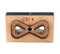 Taglierina per pelle a elevata durezza, stampo da taglio riutilizzabile con base in legno, fustella a forma di per lavori artigianali in pelle fai-da-te, creazione di gioielli