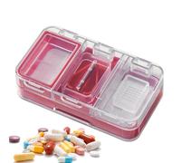 Taglierina per pillole, taglierina per compresse a doppio strato, 4 in 1 portatile per ospedale bambini adulti anziani infermieri viaggi campeggio | per adulti e bambini in viaggio o, rosso, Consulte
