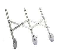 Taglierina per pizza a 3 ruote in acciaio inox per pasticceria e pasta per pasticceria per cottura di noodle Ravioli, Pizza Brownie Cookie