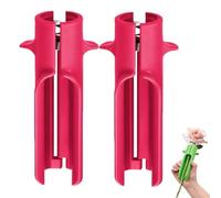Taglierina per rimuovere le spine e le foglie di rosa, taglierino per la pulizia dei fiori, design antiscivolo per la casa e il negozio di fiori, strumenti da giardinaggio efficienti (2 pezzi, rosa
