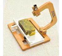 Taglierina per sapone a filo singolo, macchina manuale per tagliare il sapone in bambù, con 4 coltelli da modellatura, spessore regolabile, per formaggio, candele, strumento per il fai da te