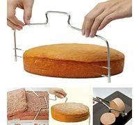 Taglierina per torta professionale Regolabile a doppio filo di taglio Livellatore per torta in acciaio inossidabile Affettatrice per pasticceria Strumenti per pasticceria per cucina Accessori