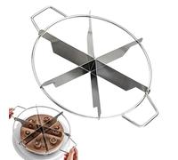 Taglierina per torte, 31 x 26,5 x 7 cm, in acciaio inox, antiaderente, rotonda, per pasticceria, formaggio, pizza, con manici laterali per una divisione precisa e uniforme
