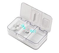 Taglierina Pillole - Splitter Pillola 4 -In 1 Con Lama | Splitter Per Compresse Piccole A Doppio Strato | Distributore Di Compresse Di Medicina | Per L'ospedale Per Bambini Lavori Anziani, bianco