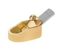 Taglierina professionale in ottone per violino, viola, violoncello, strumento liutaio con suola curva e lama affilata in acciaio (19 x 42 x 14 mm)