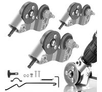 Taglierina universale per piastre per trapano elettrico, attacco per trapano roditore per metalli aggiornato, taglierina veloce per lamiera, per ferro/lamiera bianca/acciaio/rame/alluminio 3 pcs