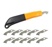 Taglierino - 16.5cm Cutter Professionale In Acciaio Inossidabile | Set Taglierina Acrilico Con Lama Di Ricambio | Utensile Da Taglio Per Carta Legno Cartone Fai Da Te Ufficio Scuola