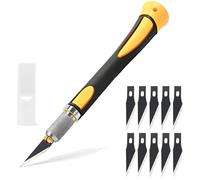 Taglierino di Precisione, 10 Lame Antiruggine, Cutter Modellismo Giallo