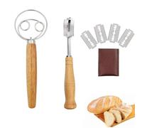 Taglierino per Pane, Lama Pane, Coltello da Panettiere, Lama Bread, Frusta Per Pasta Di Pane, Frusta per Impasto, Frusta per Pasta Danese, Coltello per Impasto con 5 Lame, per Tagliare la Pasta