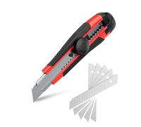 Taglierino Professionale, Taglierini con Lama Retrattili di Sicurezza da 18mm con 5 Lame di Ricambio Extra, Perfetti per Carta, Cartone, Coupon e Tessuti
