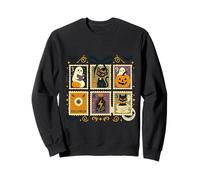 Taglio Halloween Gatto e Fantasma Postage Art Felpa