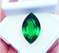 Taglio Marquise Forma Verde Naturale Granato 9 + KT Certificato Loose Gemma
