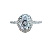 Taglio ovale 1 carato, 2 carati, 3 carati, colore D, anelli in moissanite per donne, bracciale in argento Sterling S925, 3CT_5, Agata