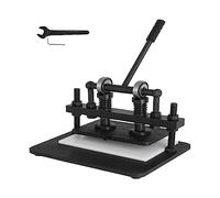 Taglio pelle in acciaio trafilato a freddo con piastra superiore nera da 260X150 mm Fustellatrice manuale Goffratrice manuale Carta PVC