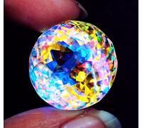 Taglio Rotondo Mystic Quarzo 45 + KT Certificato Loose Gemma Con Omaggio