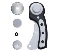 Taglio tessuto | Taglierina rotolante 45 mm con manico ergonomico, accessorio per il libero creativo con blocco di sicurezza per tagliare tessuto di carta maglione