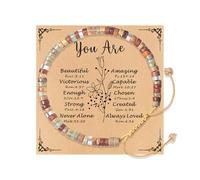 TAGOMEI Braccialetti ispiratori da donna, braccialetto Life is Tough But So are You Encouragement